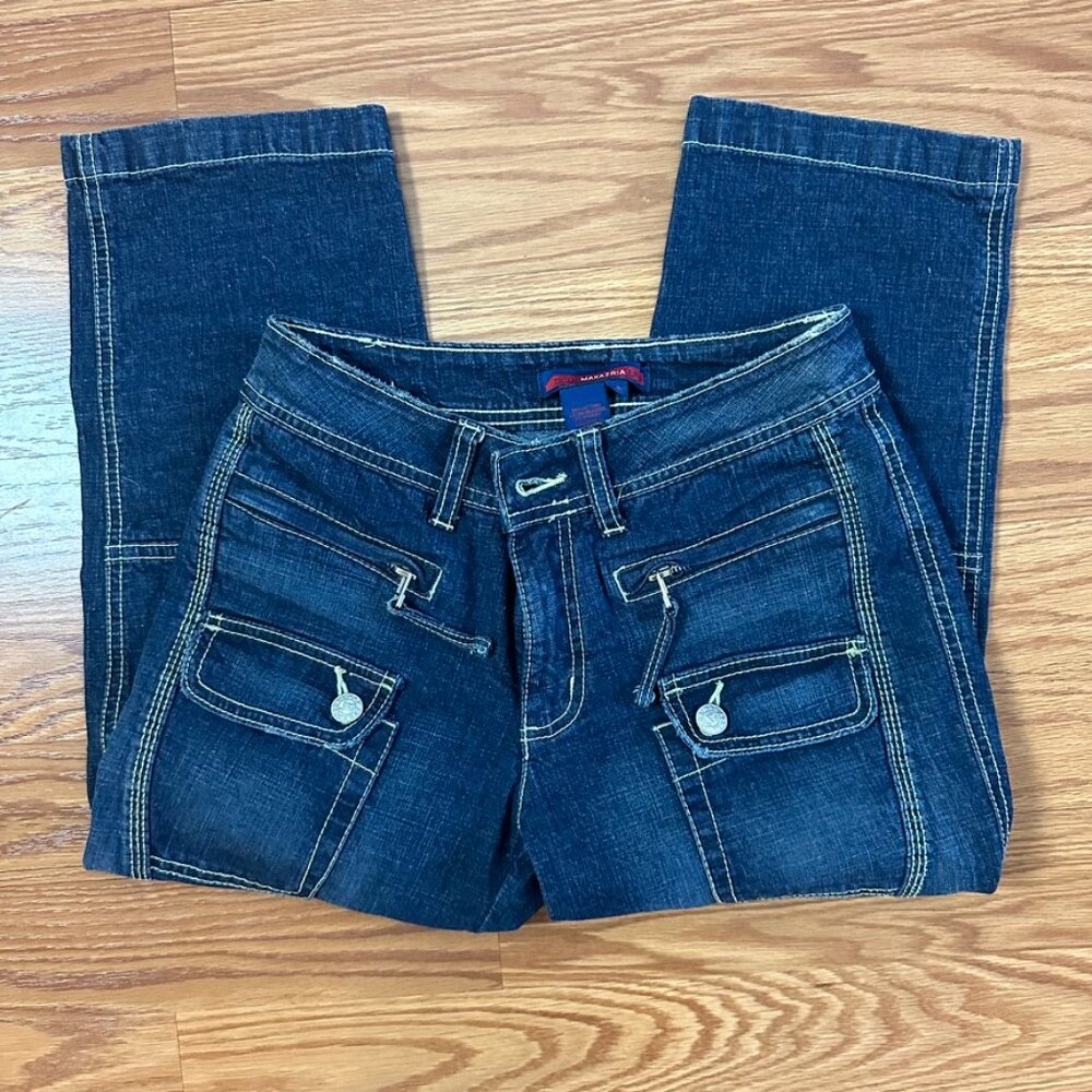 Bcbg Maxazaria 6 pocket decorative stitching stretch cropped jeans Size 26/20